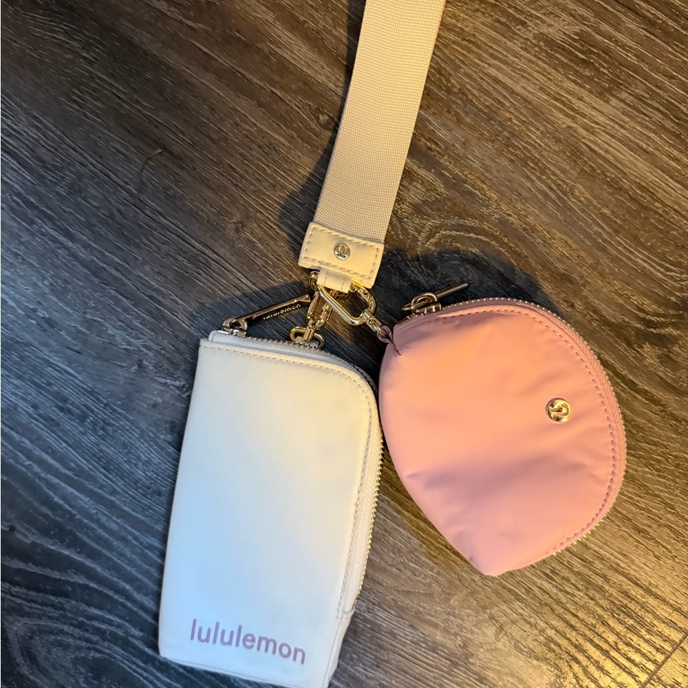 lululemon athletica dual pouch wristlet wallet.